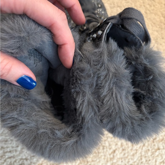 Jessica Simpson Black Ankle Booties with Embellished Heel - Picture 3 of 6